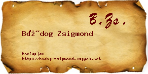 Bódog Zsigmond névjegykártya