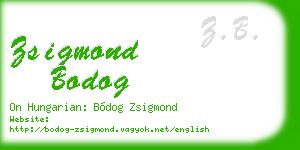 zsigmond bodog business card